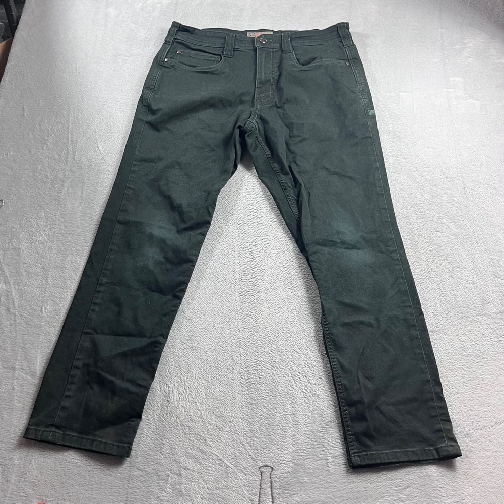 5.11 Tactical Defender-Flex Slim Pants Mens 34x30 Dark Green 74464-233